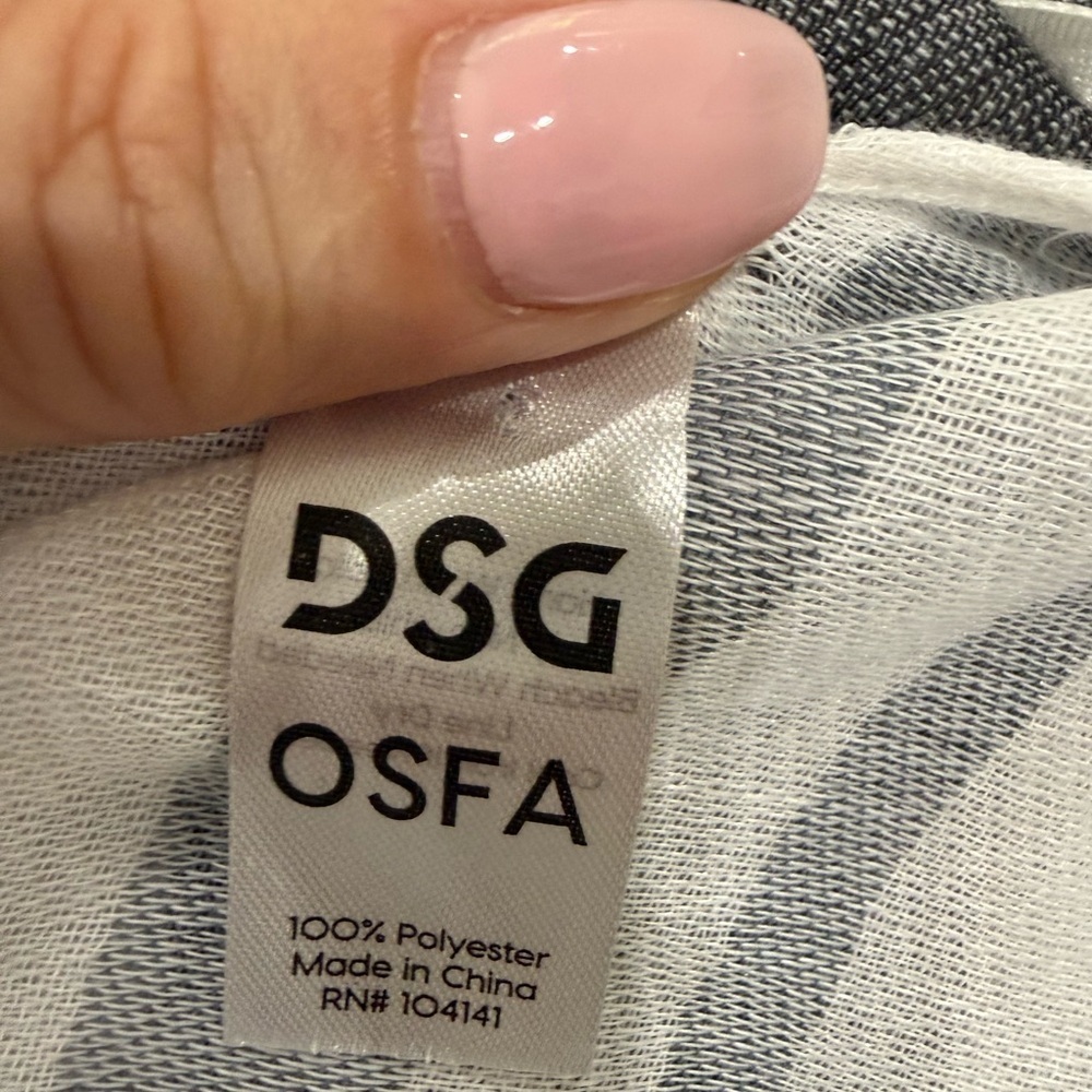 DSG White and Charcoal Striped Sheer Kimono - Picture 3 of 3